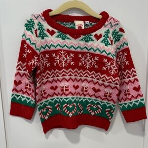 Festive Kids Sweater with Holiday Patterns